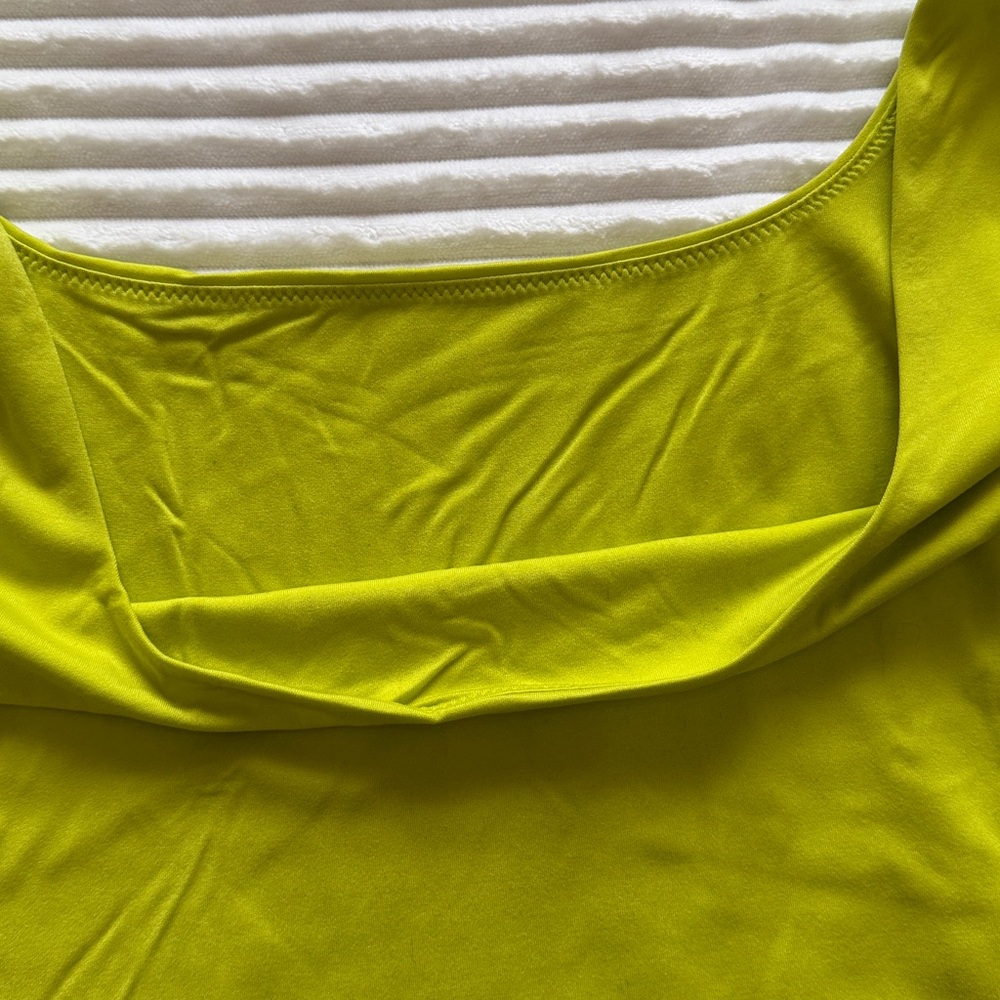 Lululemon Wundermost Ultra-Soft Nulu Square-Neck Long-Sleeve Bodysuit Lichen Lim - Picture 9 of 12